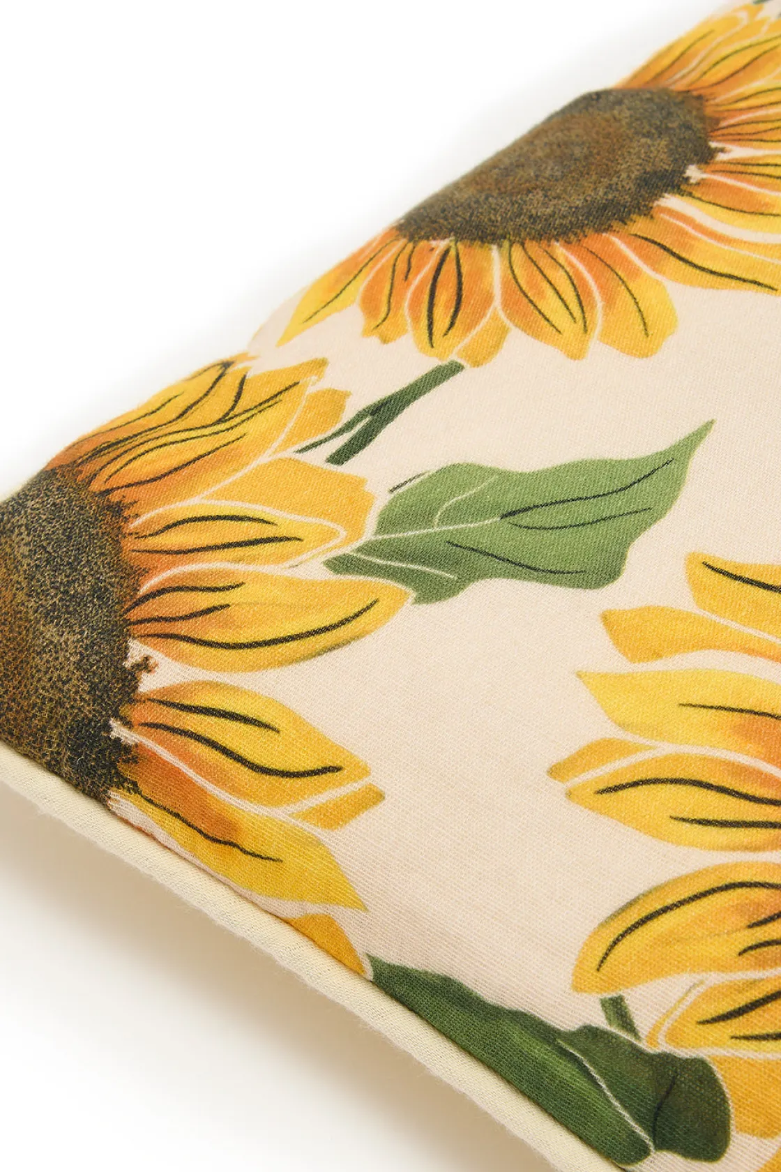 Lucy & Yak Bruna - Cushion Cover in Cream Sunflower Print Sale