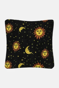 Lucy & Yak Bruna - Polar Fleece Cushion Cover in Black Orion Print Clearance