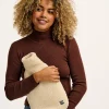Lucy & Yak Caleb - Borg Fleece Hot Water Bottle Cover in Frappe Cream Hot