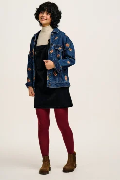 Lucy & Yak Callaway - Denim Jacket with Rose Embroidery Sale