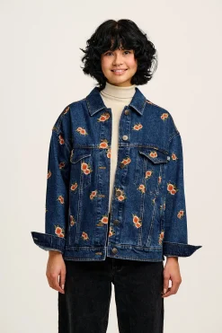 Lucy & Yak Callaway - Denim Jacket with Rose Embroidery Sale