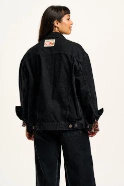 Lucy & Yak Callaway - Trucker Cotton Jacket in Washed Black Denim Outlet