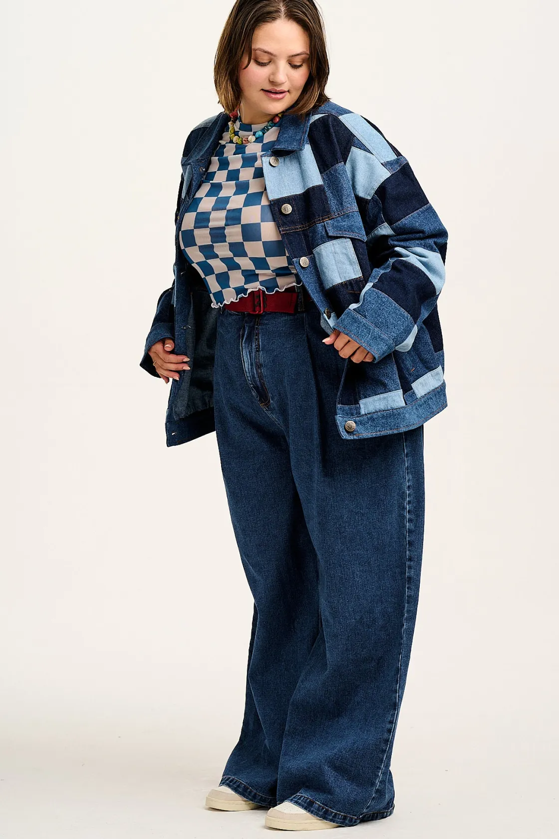 Lucy & Yak Callaway - Trucker Denim Jacket in Paige Patchwork Print Best