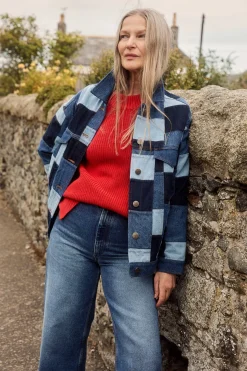 Lucy & Yak Callaway - Trucker Denim Jacket in Paige Patchwork Print Best