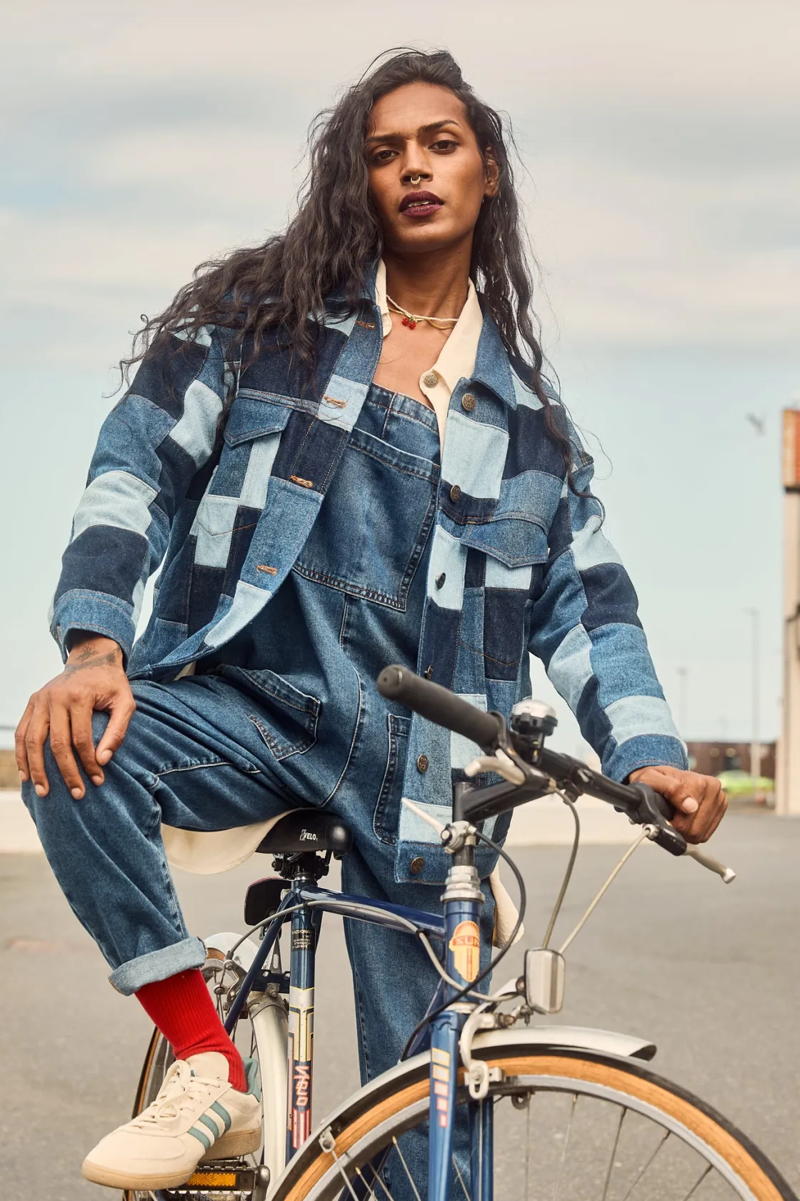 Lucy & Yak Callaway - Trucker Denim Jacket in Paige Patchwork Print Best
