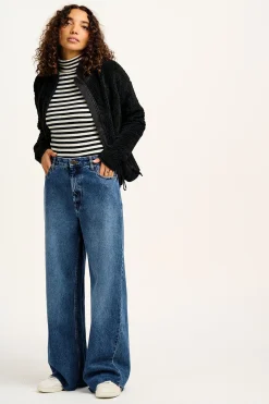 Lucy & Yak Carter - High Waisted Jeans in Vintage Wash Blue Hot