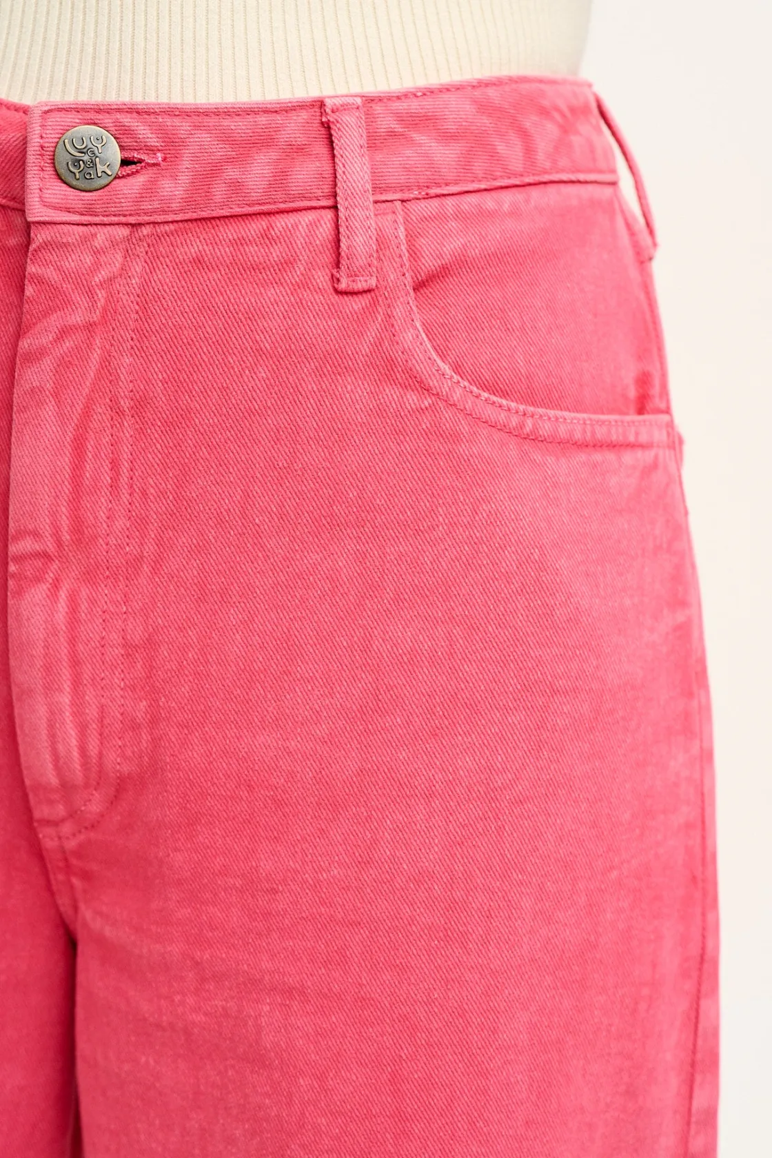 Lucy & Yak Carter - High Waisted Jeans in Pink Wash Online