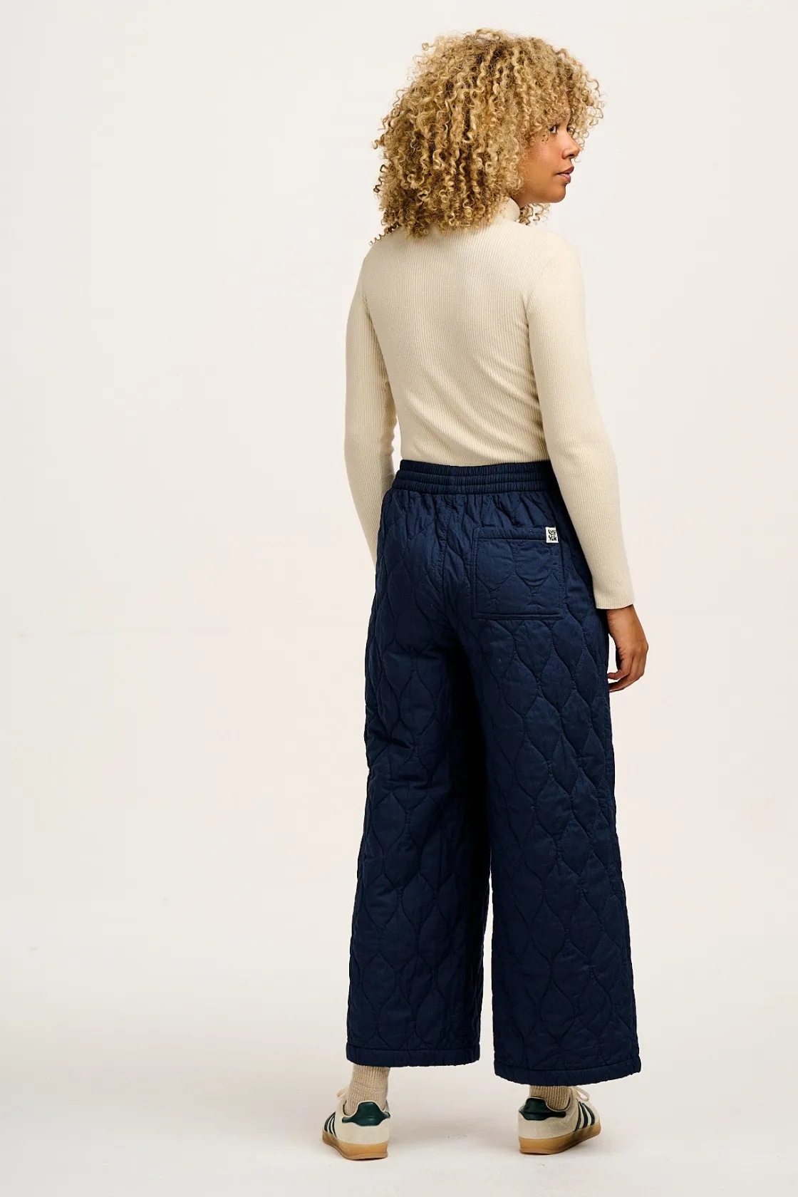 Lucy & Yak Chester - Quilted Cotton Trousers in Varsity Blue Outlet