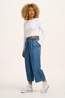 Lucy & Yak Chuck - Cotton & Hemp Trousers in Mid Wash Blue Online