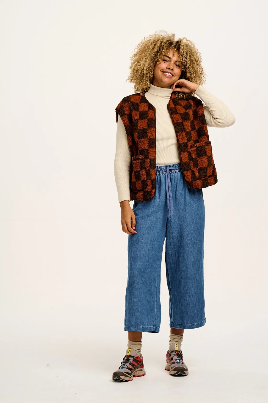 Lucy & Yak Chuck - Cotton & Hemp Trousers in Mid Wash Blue Online