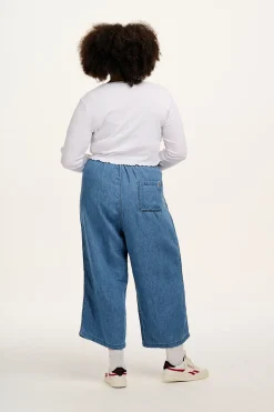 Lucy & Yak Chuck - Cotton & Hemp Trousers in Mid Wash Blue Online