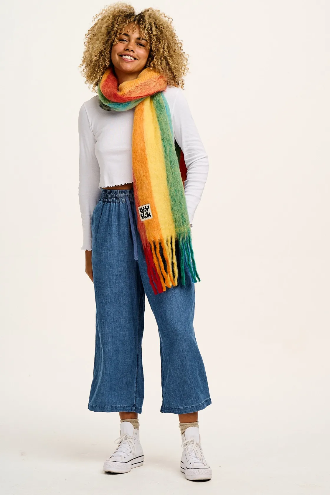 Lucy & Yak Chuck - Cotton & Hemp Trousers in Mid Wash Blue Online
