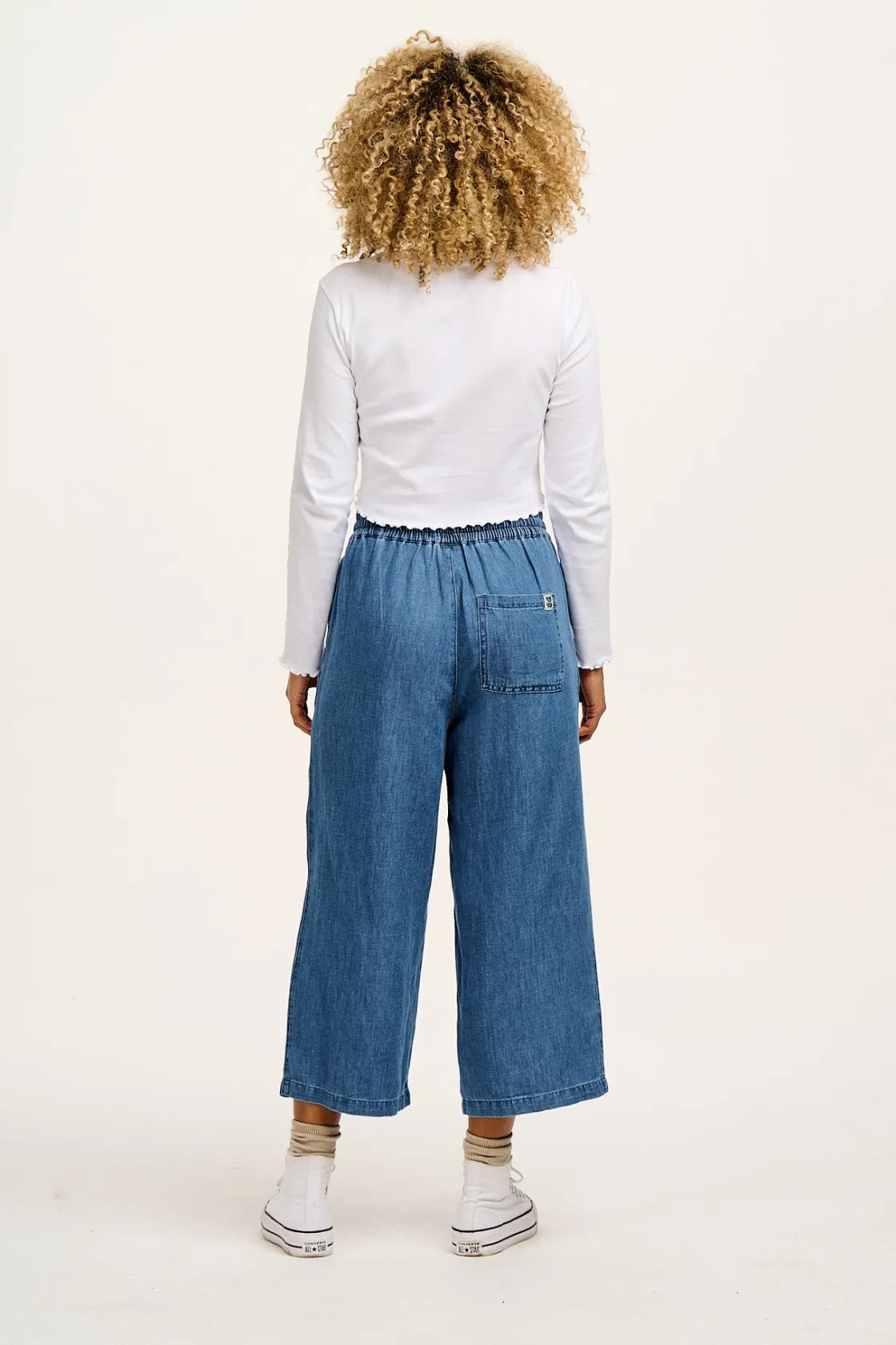 Lucy & Yak Chuck - Cotton & Hemp Trousers in Mid Wash Blue Online