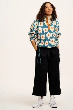 Lucy & Yak Chuck - Wide Leg Cotton Trousers in Black New