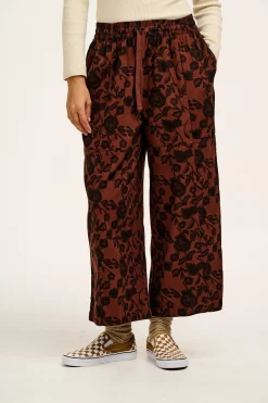 Lucy & Yak Chuck - Wide Leg Cotton Trousers in Layne Print New
