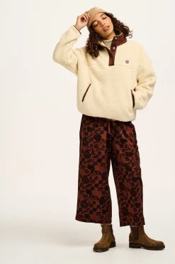 Lucy & Yak Chuck - Wide Leg Cotton Trousers in Layne Print New