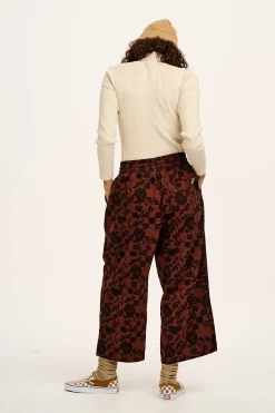 Lucy & Yak Chuck - Wide Leg Cotton Trousers in Layne Print New