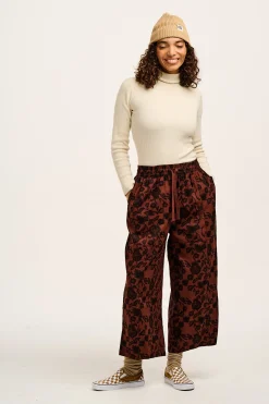 Lucy & Yak Chuck - Wide Leg Cotton Trousers in Layne Print New