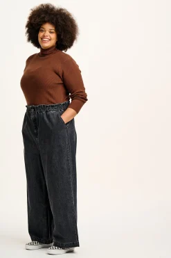 Lucy & Yak Cody - Paper Bag Jeans in Grey Wash Denim New