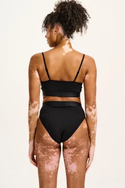 Lucy & Yak Cora - Cotton & Bamboo Bikini Pant in Black Hot