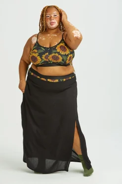 Lucy & Yak Cora - Cotton & Bamboo Bikini Pant in Sunflower Print Hot
