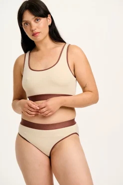 Lucy & Yak Cora - Cotton & Bamboo Bikini Pant in Ecru Fashion