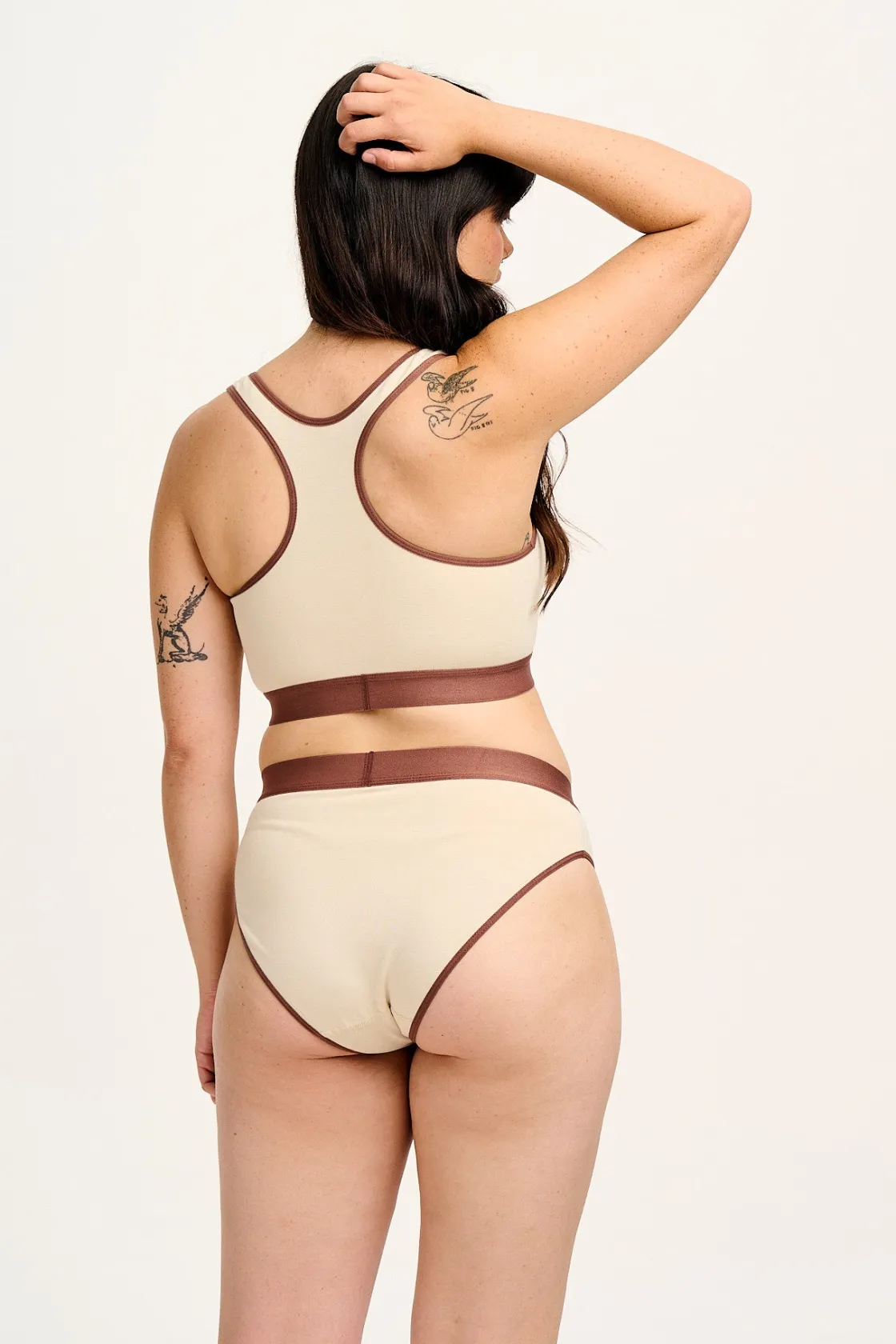 Lucy & Yak Cora - Cotton & Bamboo Bikini Pant in Ecru Fashion