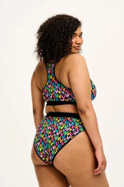 Lucy & Yak Cora - Cotton & Bamboo Bikini Pant in Summer Lovin' Print Online