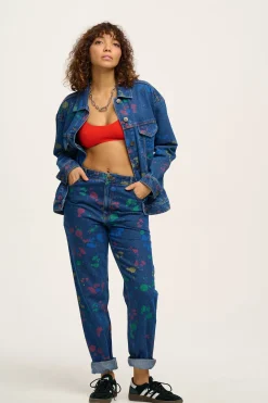 Lucy & Yak Dana - Mom Denim Jeans in Art Attack Print Outlet