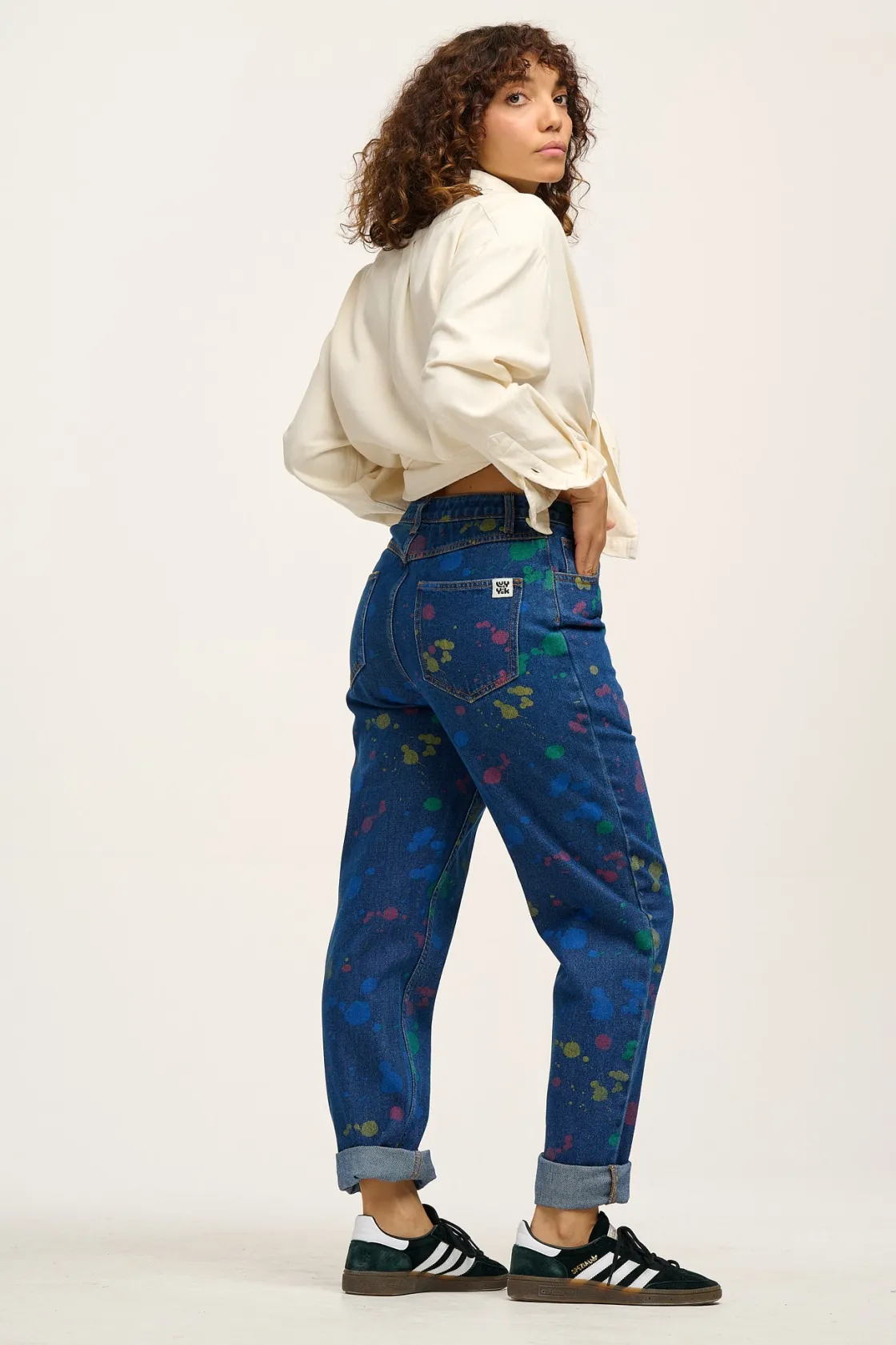 Lucy & Yak Dana - Mom Denim Jeans in Art Attack Print Outlet