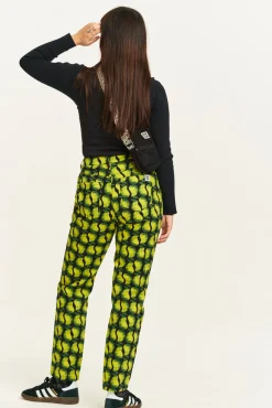 Lucy & Yak Dana - Mom Twill Jeans in Pear Drop Print Outlet