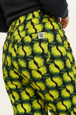Lucy & Yak Dana - Mom Twill Jeans in Pear Drop Print Outlet
