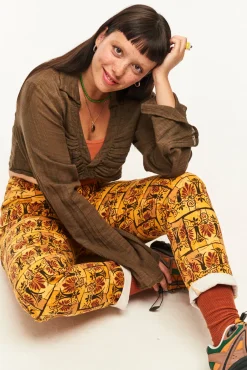 Lucy & Yak Dana - Mom Twill Jeans in Estelle Print Online
