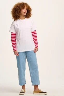 Lucy & Yak Denver - Cotton Tee in White Online