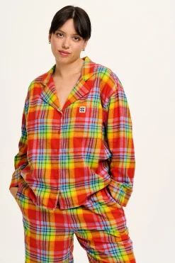Lucy & Yak Dreamer - Soft Brushed Cotton Pyjama Set in Ncuti Tartan Print New