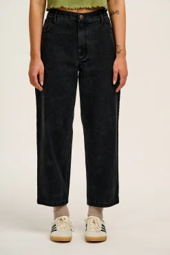 Lucy & Yak Drew - Straight Leg Denim Jeans in Washed Black Best