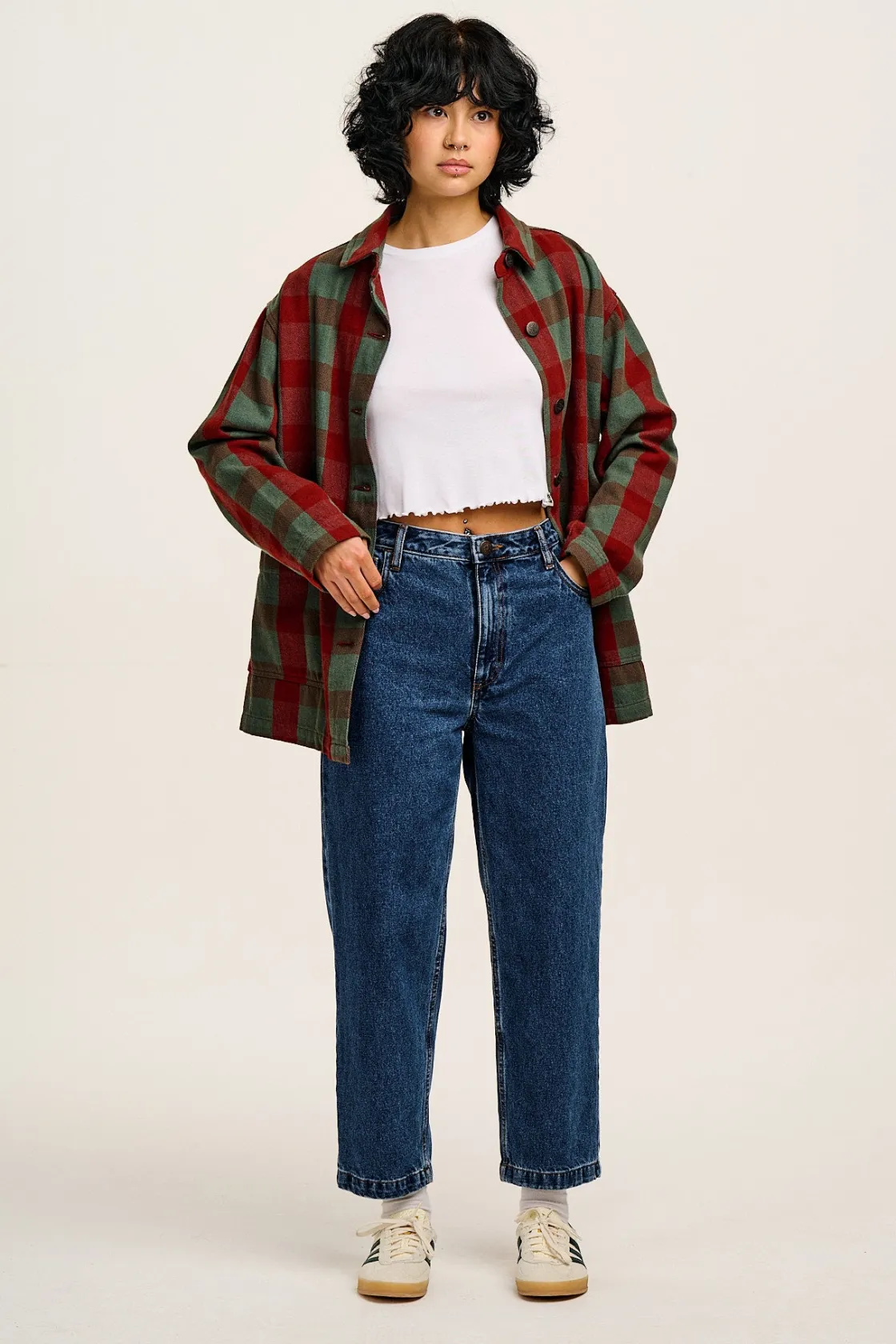 Lucy & Yak Drew - Straight Leg Denim Jeans in Mid Wash Blue Fashion