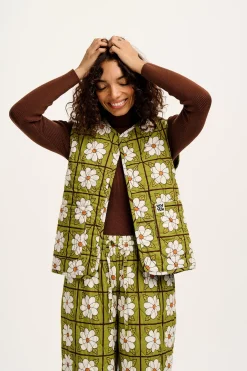 Lucy & Yak Emery - Reversible Quilted Gilet in Romneya Floral Print Sale