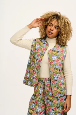 Lucy & Yak Emery - Reversible Quilted Gilet in Elsinore Floral Print Clearance