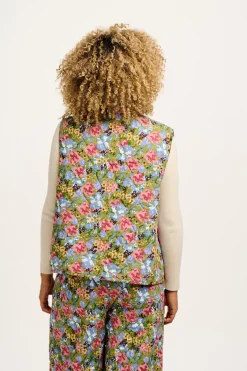 Lucy & Yak Emery - Reversible Quilted Gilet in Elsinore Floral Print Clearance