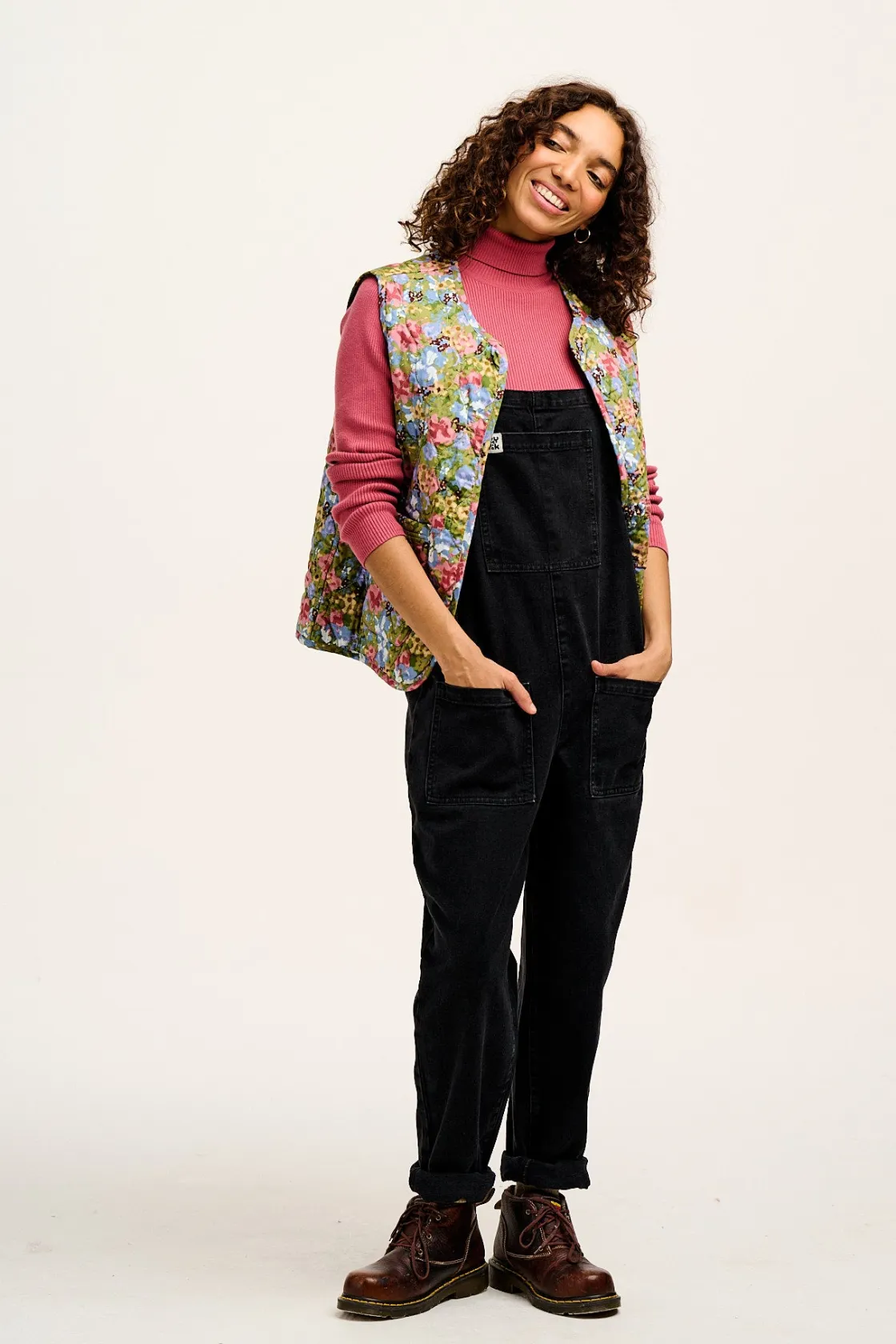 Lucy & Yak Emery - Reversible Quilted Gilet in Elsinore Floral Print Clearance