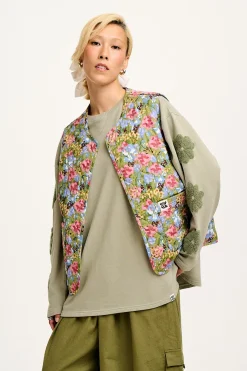 Lucy & Yak Emery - Reversible Quilted Gilet in Elsinore Floral Print Clearance