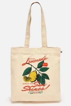 Lucy & Yak Felix - Cotton Tote Bag with Make Lemonade Print Fashion