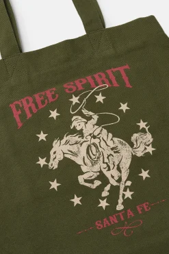Lucy & Yak Felix - Cotton Tote Bag with Free Spirit Print Outlet
