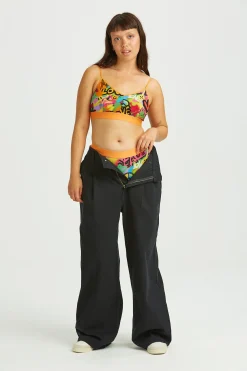 Lucy & Yak Fleur - Cotton & Bamboo Thong in Graffiti Print Sale