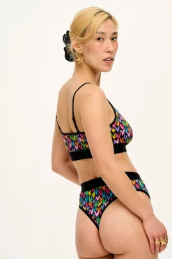 Lucy & Yak Fleur - Cotton & Bamboo Thong in Summer Lovin' Print Clearance