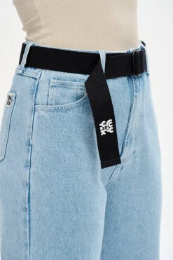 Lucy & Yak Flynn - D-Ring Cotton Webbing Belt in Black Outlet