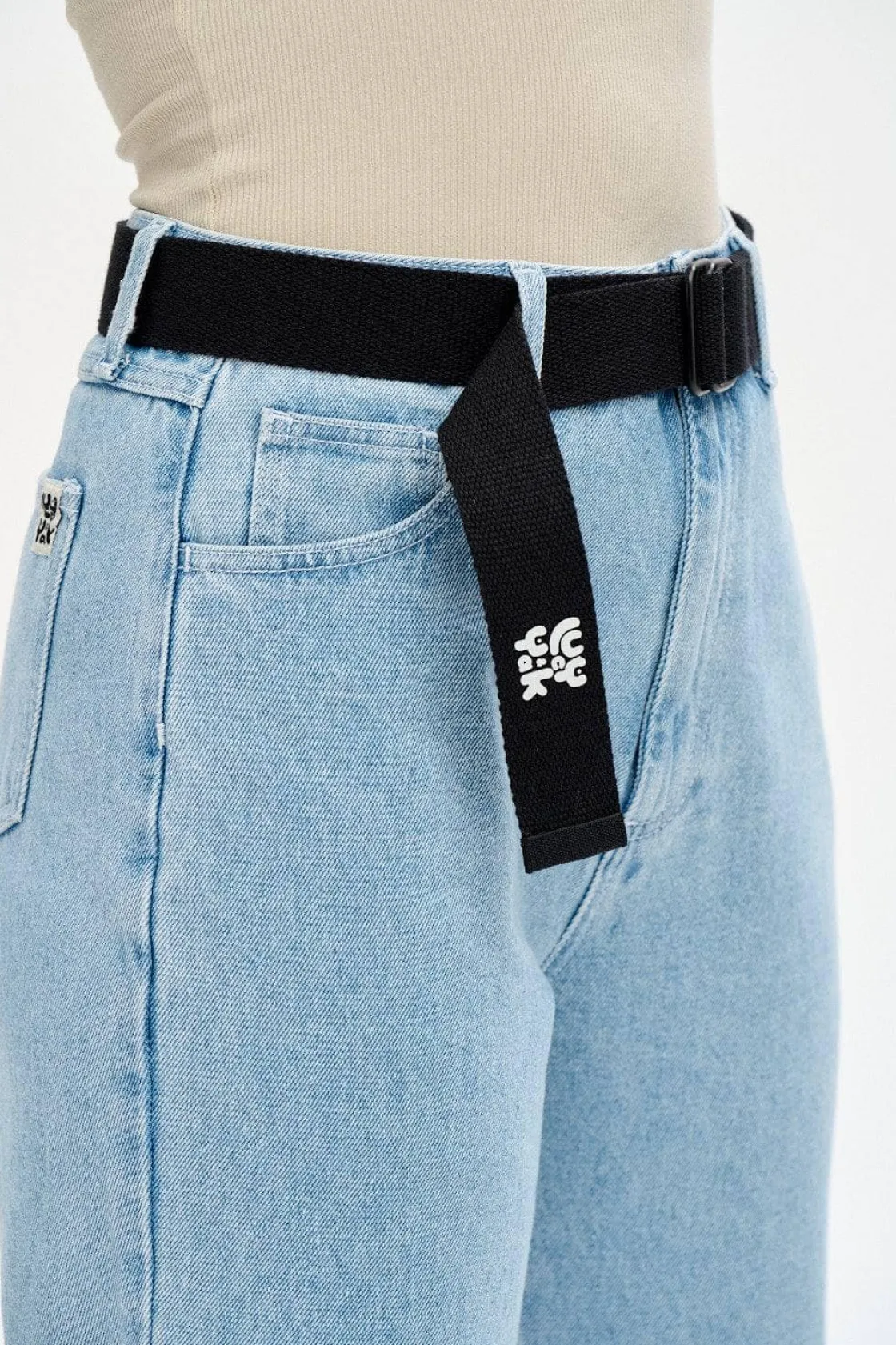 Lucy & Yak Flynn - D-Ring Cotton Webbing Belt in Black Outlet