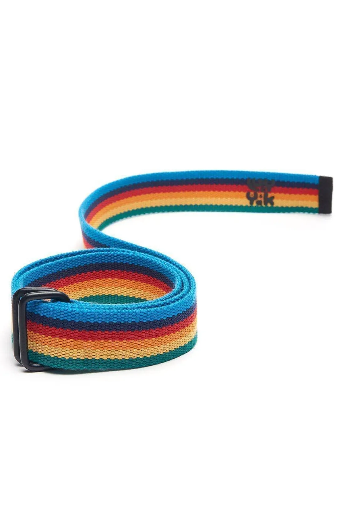 Lucy & Yak Flynn - D-Ring Cotton Webbing Belt in Rainbow Stripe Outlet