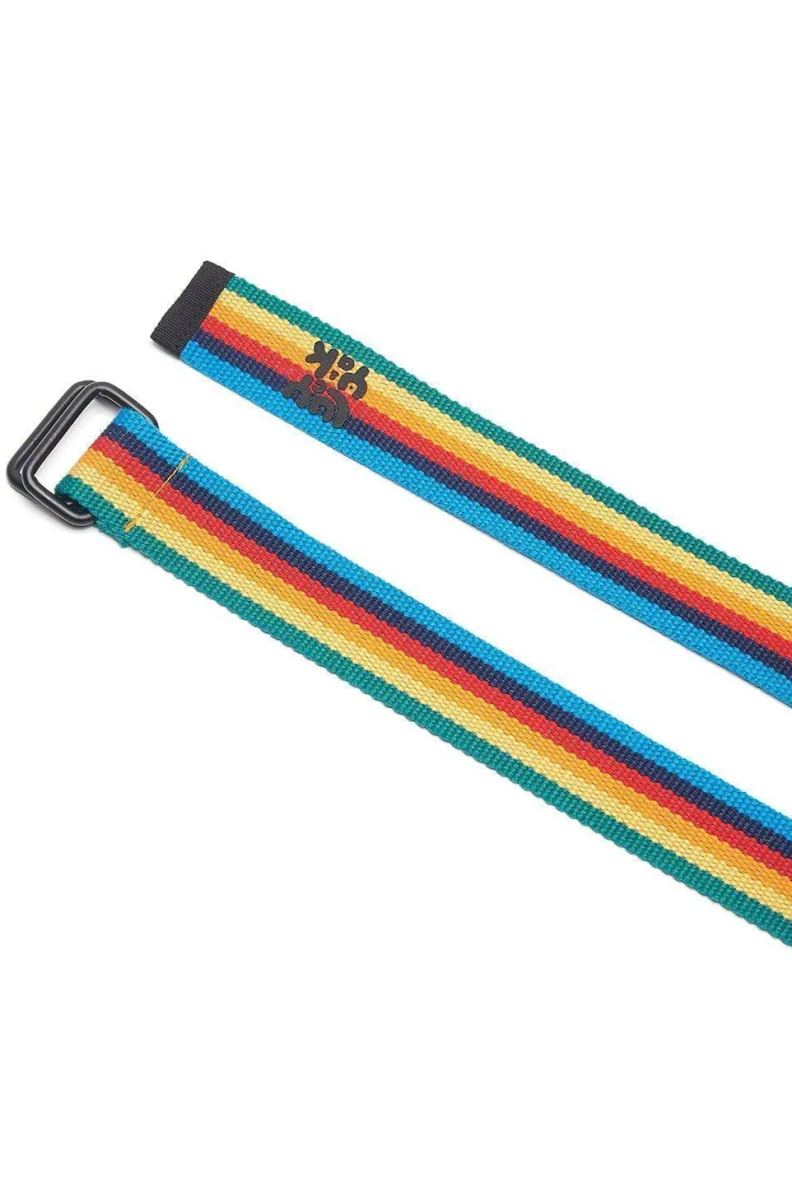 Lucy & Yak Flynn - D-Ring Cotton Webbing Belt in Rainbow Stripe Outlet